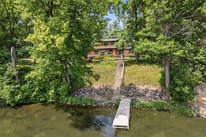 View of home from water. Property comes with access to Big-Roche-A-Cri.