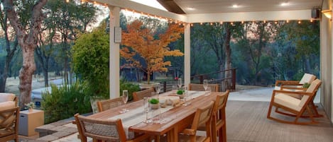 Outdoor dining table