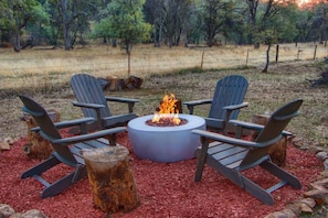 Enjoy cool nights at the fire pit with friends and family.