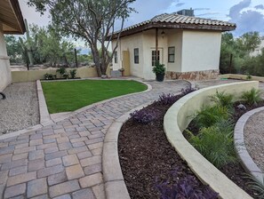Casita pathway and Natural Grass Area