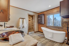 Master Bath with Walk In Shower and Soaking Tub