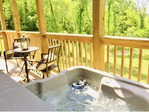 Enjoy The Views From The Large Deck In The Comfort Of The Hot Tub! 