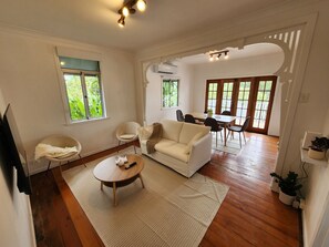 Living, dining area 