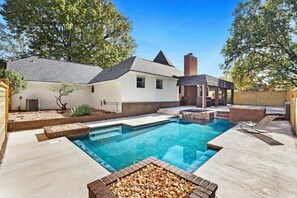 Our outdoor oasis offers a private pool!