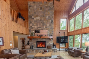 Living Room Seating by Windows over Lake Superior
