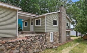 House with long driveway (can fit 4-6 cars). 