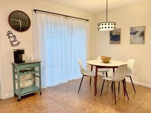 Dining and Coffee Bar lead to back patio