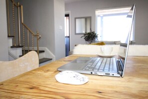 Flexible work areas and high speed Internet service.