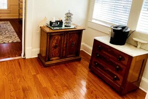 Butler's Pantry off kitchen with stocked Coffee and Tea Bar. 