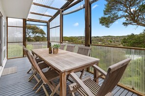 1st Deck area with BBQ and Outdoor Dining 