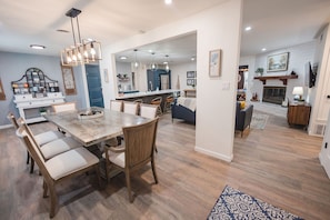 Fantastic place to gather around the dinning table or 12-foot island.