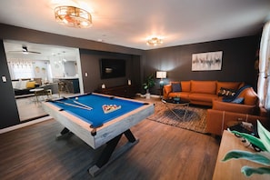 Great place for a game of pool and movie night.