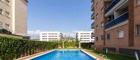 Plant, Water, Building, Daytime, Window, Sky, Azure, Urban Design, Swimming Pool, Grass