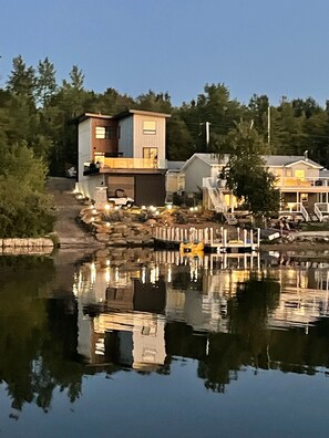lake view of cabin
