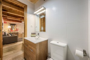 View of the bathroom with shower tray