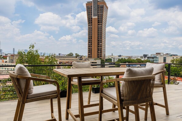 Peaceful nights in our terrace-adorned suite




