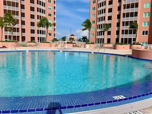 Pool area. Unfortunately the pool area is closed due to hurricane damage