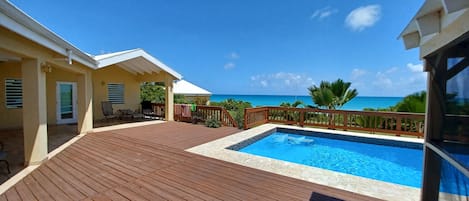 Pool & Patio area directly on the ocean