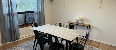 Dining room - extra chairs in the house allow up to 8 to dine!