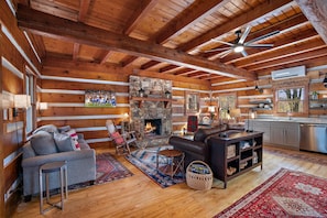 Adorable Cabin with Open Living Space and Wood Burning Fireplace