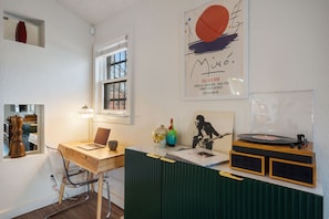 Laptop-friendly Workspace and a Record Player!