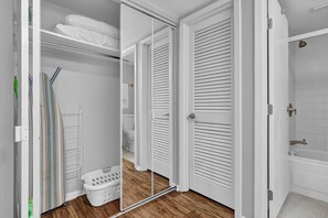 Spacious closet for storing clothes