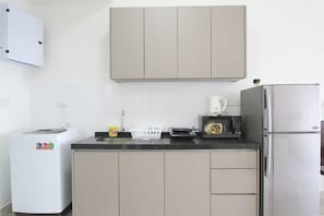 Kitchen and laundry area.