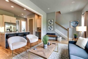 Our open concept floor plan allows your whole group to gather together!  