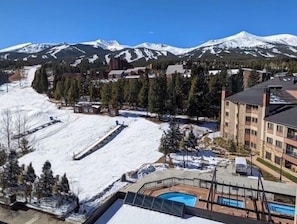 Your view: lift on left, ski school directly below