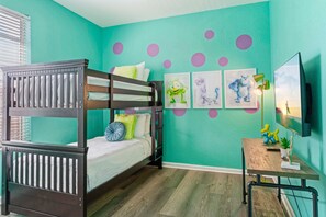 Adventure awaits in our kids' room with bunk beds, where imaginations soar and dreams come to life in cozy comfort.