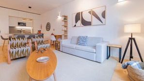 The comfortable sofa-bed is perfect for a good night's sleep or to relax during the day #relax #sleep #portugal #pt #lisbon
