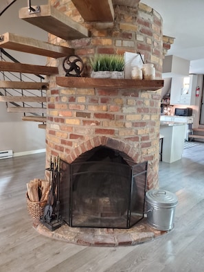 Unique Wood Burning Fireplace Available For Guest Use*We do not provide firewood