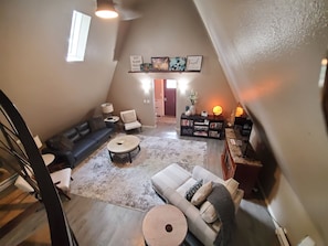 Living room view from loft