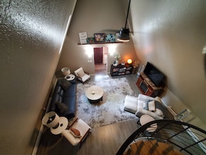 Living room view from loft