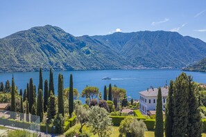 Romantic view of the lake drone photo