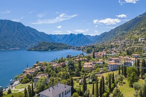 Romantic view of the lake drone photo