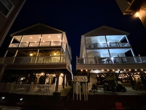 Nighttime view- SIDE BY SIDE- we can accommodate large family groups