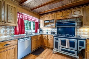 Full Kitchen with Vintage Gas Stove