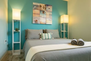 Master bedroom with queen bed