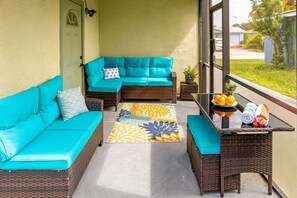 Lounge area by the pool