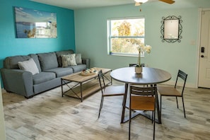 Living room with smart TV