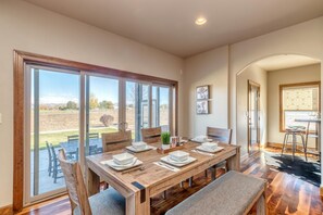 Perfect for family dinners or intimate meals, this dining room offers a warm and welcoming atmosphere.
