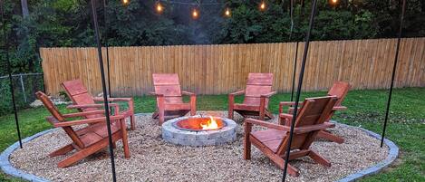 Enjoy the new firepit!

Note: Adirondack chairs are moved into storage in winter