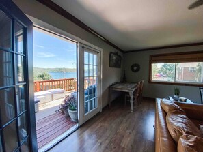 The upper deck is sure to delight with an expansive view of Beaver Lake.