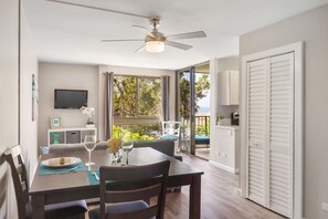 Wood flooring throughout unit
