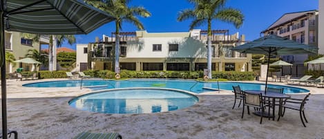 The pool area is the ideal place to unwind and enjoy the sun 