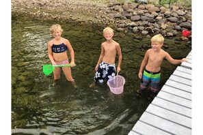 The swimming area deepens gradually, so it's great for little ones too!
