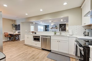 Fully equipped kitchen with lots of countertop space 