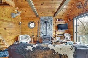 Living Room | Wood-Burning Stove | Smart TV