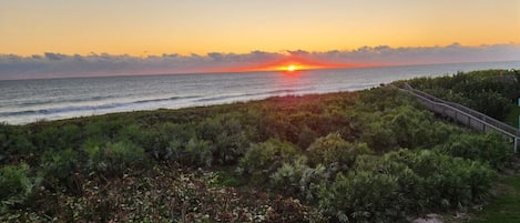 Sunrise view every morning from the spacious balcony and 2 sliding doors.